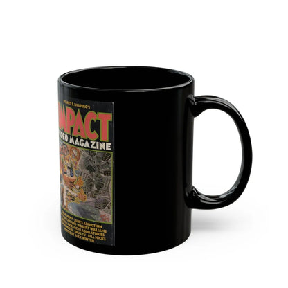 IMPACT VIDEO MAGAZINE STUART SHAPIRO JANES ADDICITON BUTTHOLE SURFERS ROBERT WILLIAMS BILL KICKS (VHS COVER) - Black Coffee Mug-Go Mug Yourself