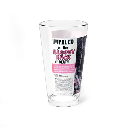 Impaled on the Bloody Rack of Death, Man's Life, July 1960 - Pint Glass 16oz - Go Mug Yourself