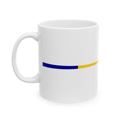 Imperial Chinese Navy Commission Pennant 1890-1909 (China) White Coffee Mug-Go Mug Yourself