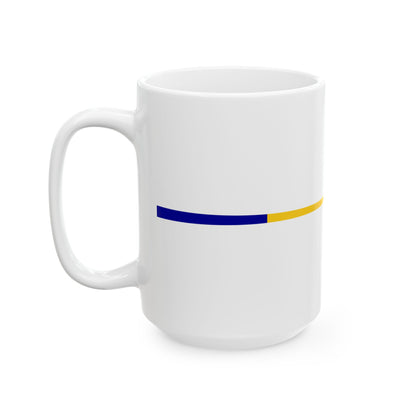 Imperial Chinese Navy Commission Pennant 1890-1909 (China) White Coffee Mug-Go Mug Yourself