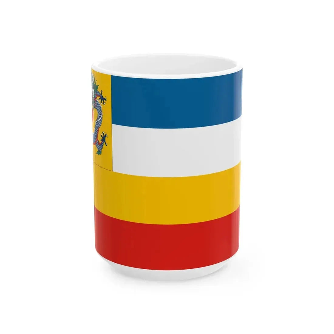 Imperial Chinese Navy Commodores Flag 1905-1909 (China) White Coffee Mug 15oz - Go Mug Yourself
