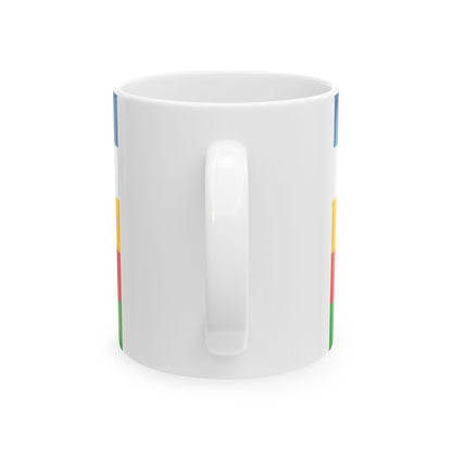 Imperial Chinese Navy Fleet Commanders Flag 1905-1909 (China) White Coffee Mug-Go Mug Yourself