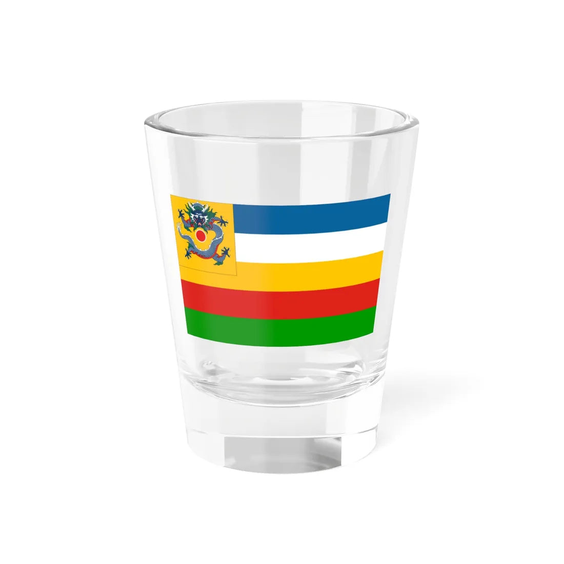 Imperial Chinese Navy Squadron Commanders Flag 1905-1909 (China) Shot Glass 1.5oz 1.5oz - Go Mug Yourself