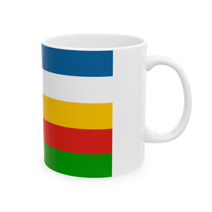 Imperial Chinese Navy Squadron Commanders Flag 1905-1909 (China) White Coffee Mug-Go Mug Yourself