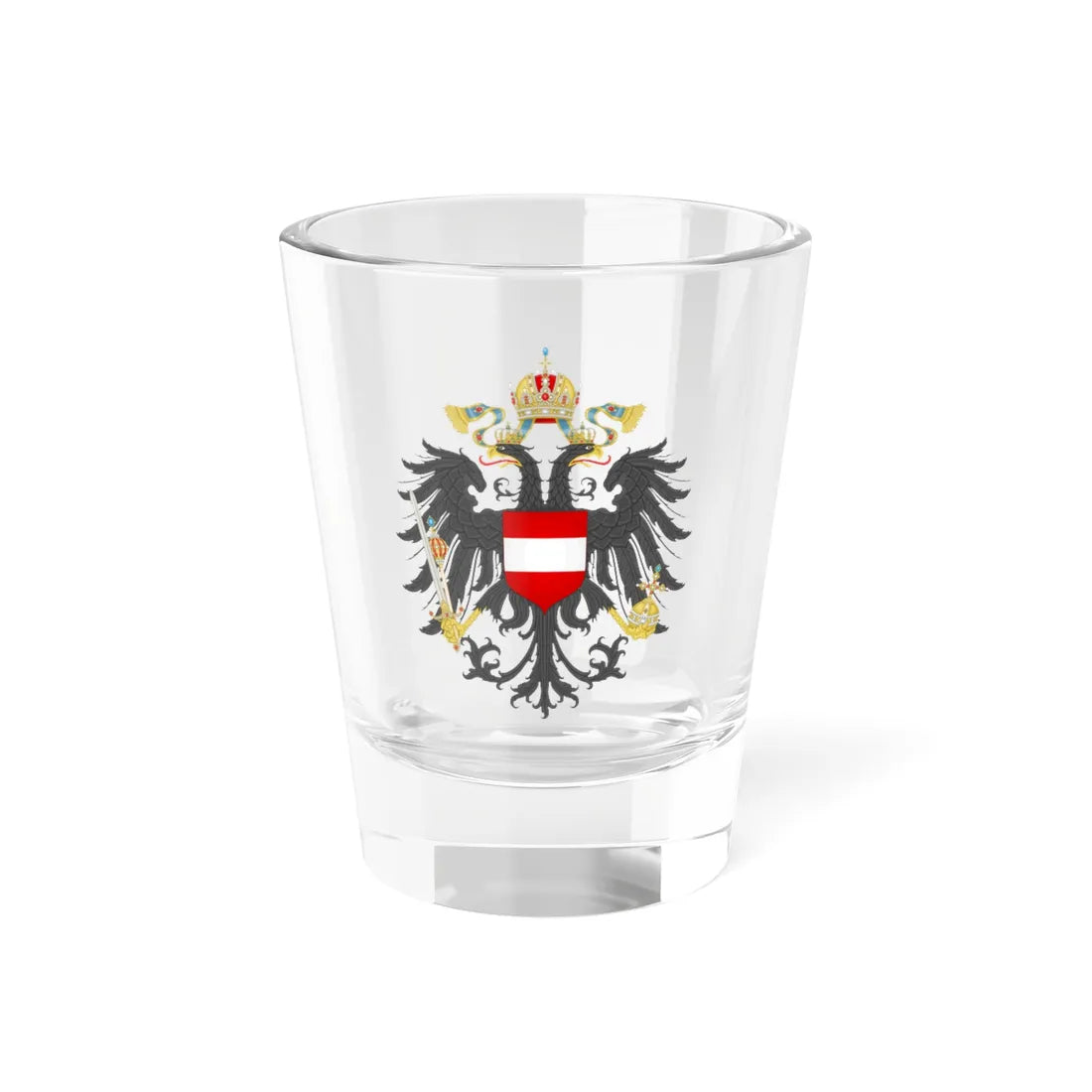 Imperial Coat of Arms of Austria (Austria) (Coat of Arms) Shot Glass 1.5oz 1.5oz - Go Mug Yourself
