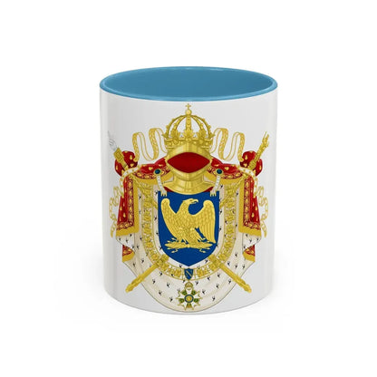 Imperial Coat of Arms of France (1804-1815) - Accent Coffee Mug 11oz Light Blue - Go Mug Yourself