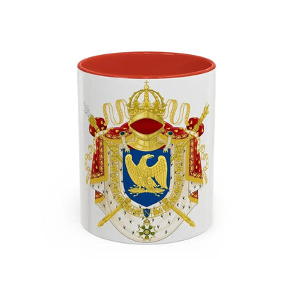 Imperial Coat of Arms of France (1804-1815) - Accent Coffee Mug 11oz Red - Go Mug Yourself