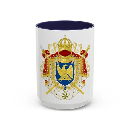 Imperial Coat of Arms of France (1804-1815) - Accent Coffee Mug 15oz Navy - Go Mug Yourself