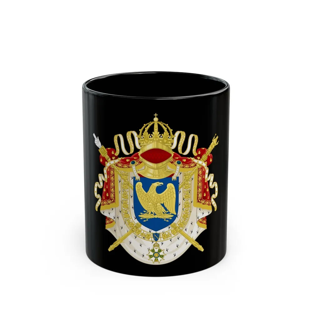 Imperial Coat of Arms of France (1804-1815) - Black Coffee Mug-11oz-Go Mug Yourself