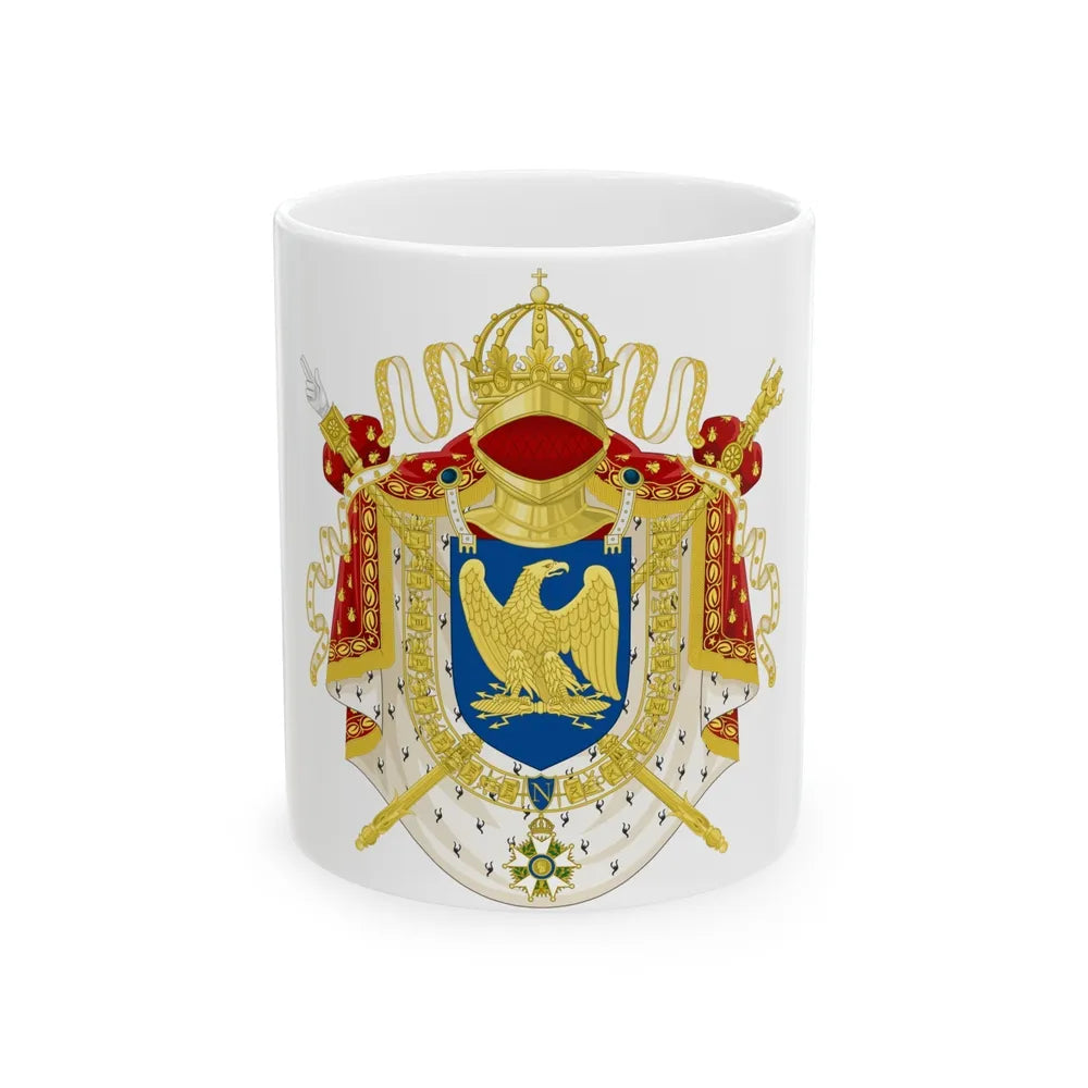 Imperial Coat of Arms of France (1804-1815) - White Coffee Mug-11oz-Go Mug Yourself