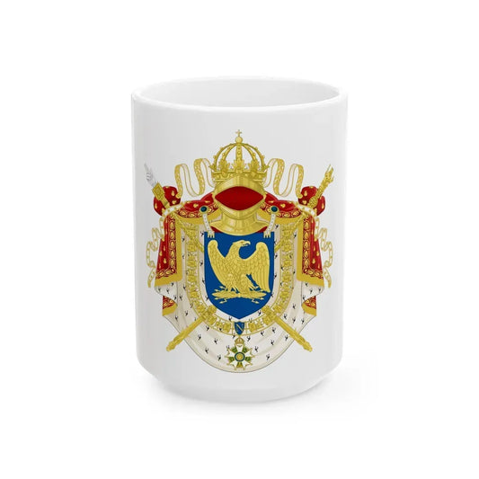 Imperial Coat of Arms of France (1804-1815) - White Coffee Mug 15oz - Go Mug Yourself