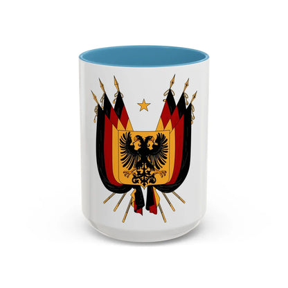 Imperial Coat of arms of Germany (1848) - Accent Coffee Mug 15oz Light Blue - Go Mug Yourself