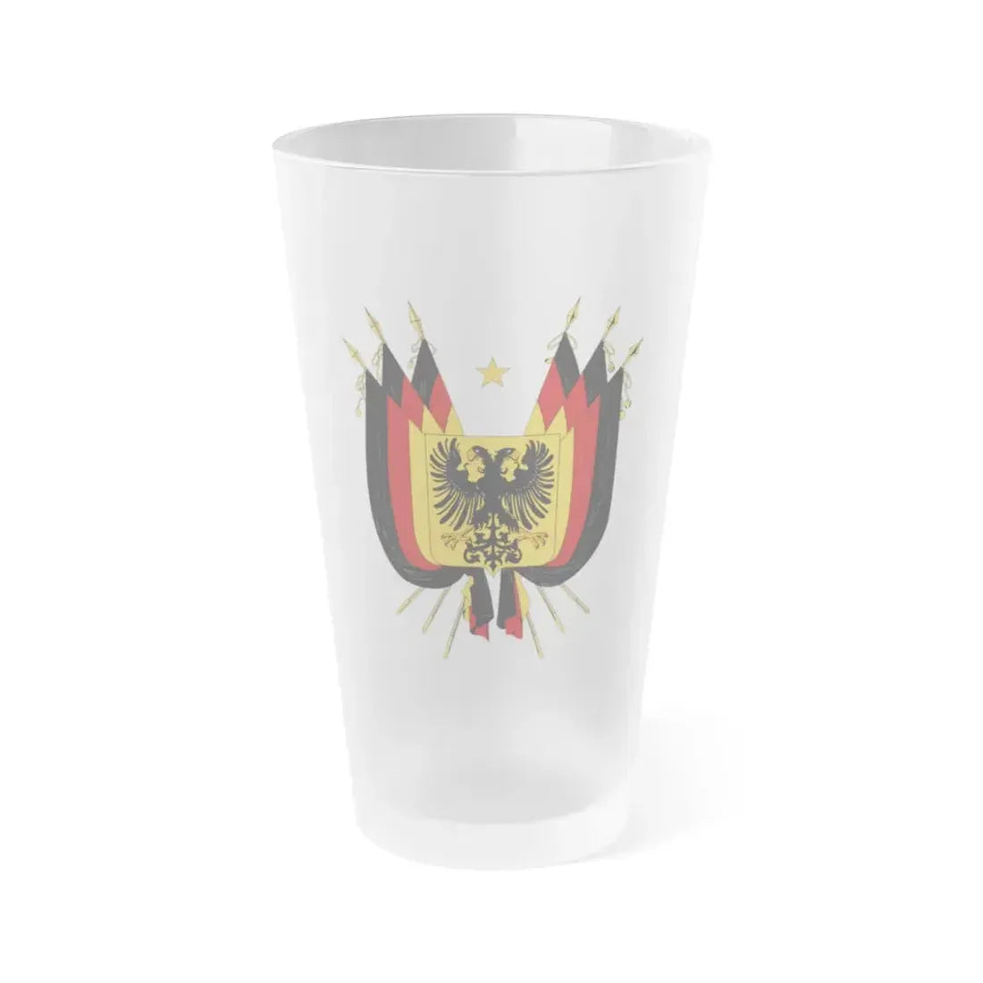 Imperial Coat of arms of Germany (1848) - Frosted Pint Glass 16oz Default Title - Go Mug Yourself