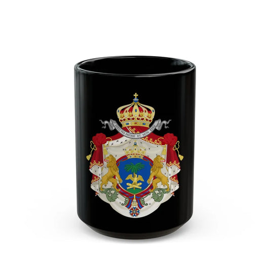 Imperial Coat of Arms of Haiti (1849-1859) - Black Coffee Mug-15oz-Go Mug Yourself