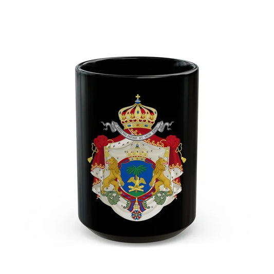 Imperial Coat of Arms of Haiti (1849-1859) - Black Coffee Mug 15oz - Go Mug Yourself