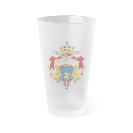 Imperial Coat of Arms of Haiti (1849-1859) - Frosted Pint Glass 16oz-16oz-Frosted-Go Mug Yourself