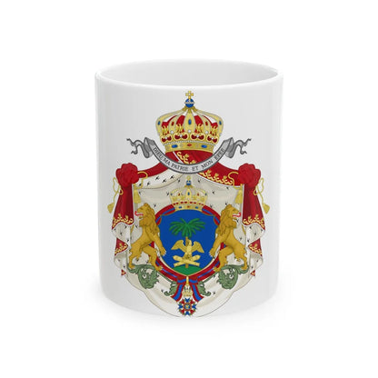 Imperial Coat of Arms of Haiti (1849-1859) - White Coffee Mug-11oz-Go Mug Yourself