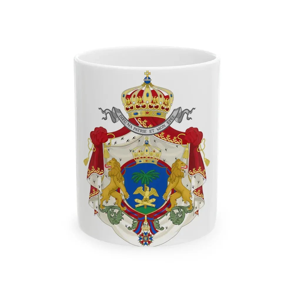 Imperial Coat of Arms of Haiti (1849-1859) - White Coffee Mug 11oz - Go Mug Yourself