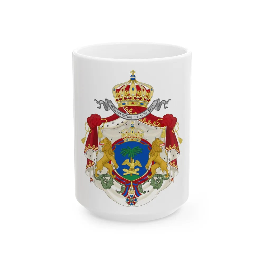 Imperial Coat of Arms of Haiti (1849-1859) - White Coffee Mug-15oz-Go Mug Yourself