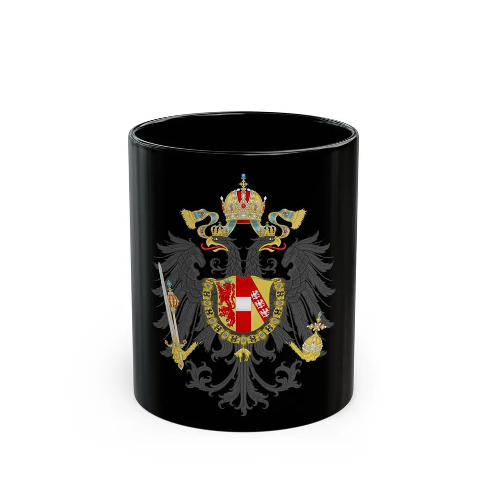 Imperial Coat of Arms of the Empire of Austria (1815) - Black Coffee Mug-11oz-Go Mug Yourself