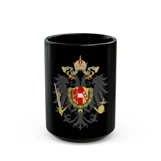 Imperial Coat of Arms of the Empire of Austria (1815) - Black Coffee Mug 15oz - Go Mug Yourself