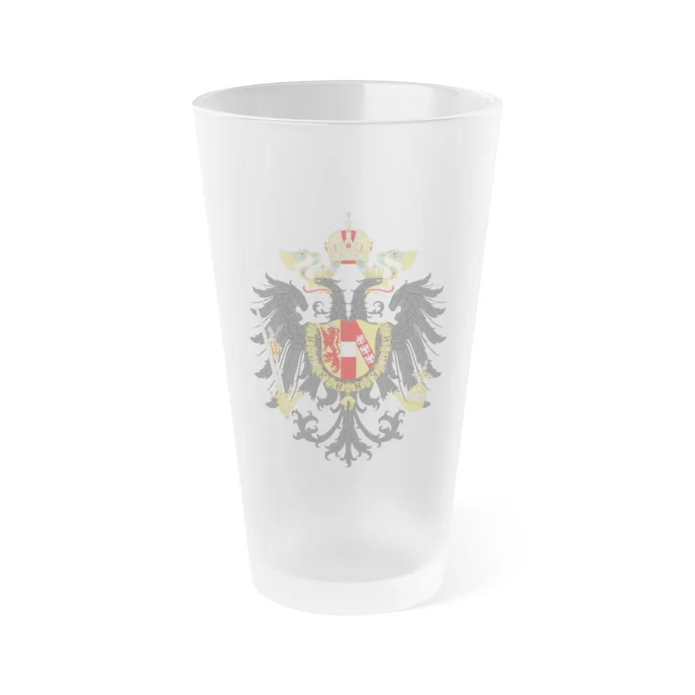 Imperial Coat of Arms of the Empire of Austria (1815) - Frosted Pint Glass 16oz-16oz-Frosted-Go Mug Yourself