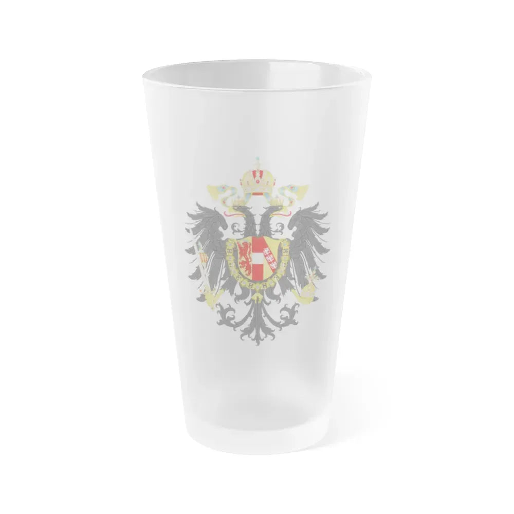 Imperial Coat of Arms of the Empire of Austria (1815) - Frosted Pint Glass 16oz 16oz Frosted - Go Mug Yourself