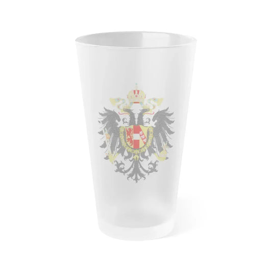 Imperial Coat of Arms of the Empire of Austria (1815) - Frosted Pint Glass 16oz 16oz Frosted - Go Mug Yourself