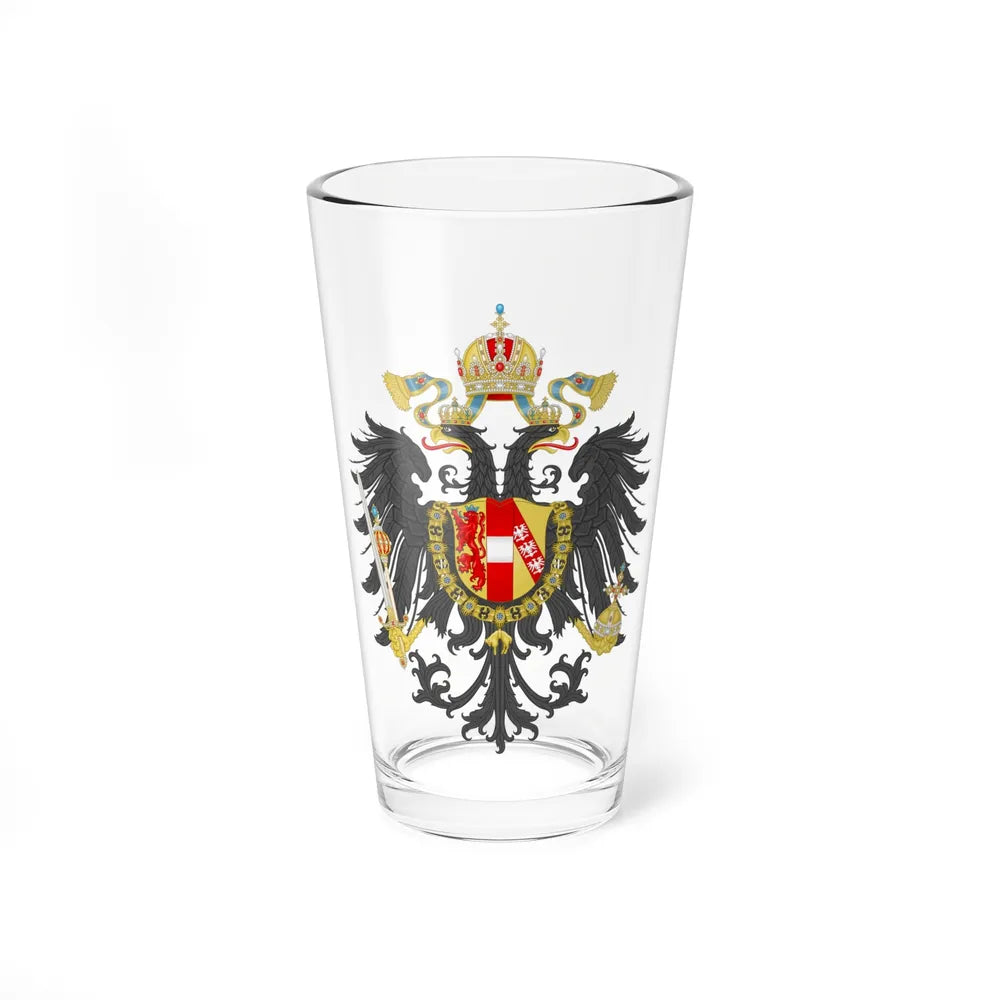 Imperial Coat of Arms of the Empire of Austria (1815) - Pint Glass 16oz-16oz-Go Mug Yourself