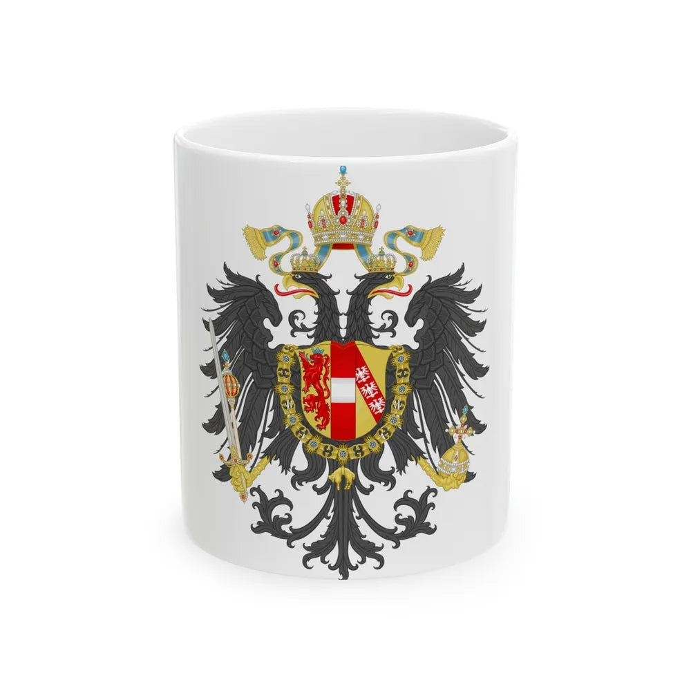 Imperial Coat of Arms of the Empire of Austria (1815) - White Coffee Mug-11oz-Go Mug Yourself