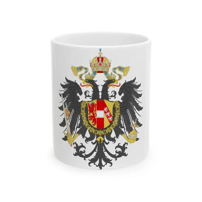 Imperial Coat of Arms of the Empire of Austria (1815) - White Coffee Mug 11oz - Go Mug Yourself