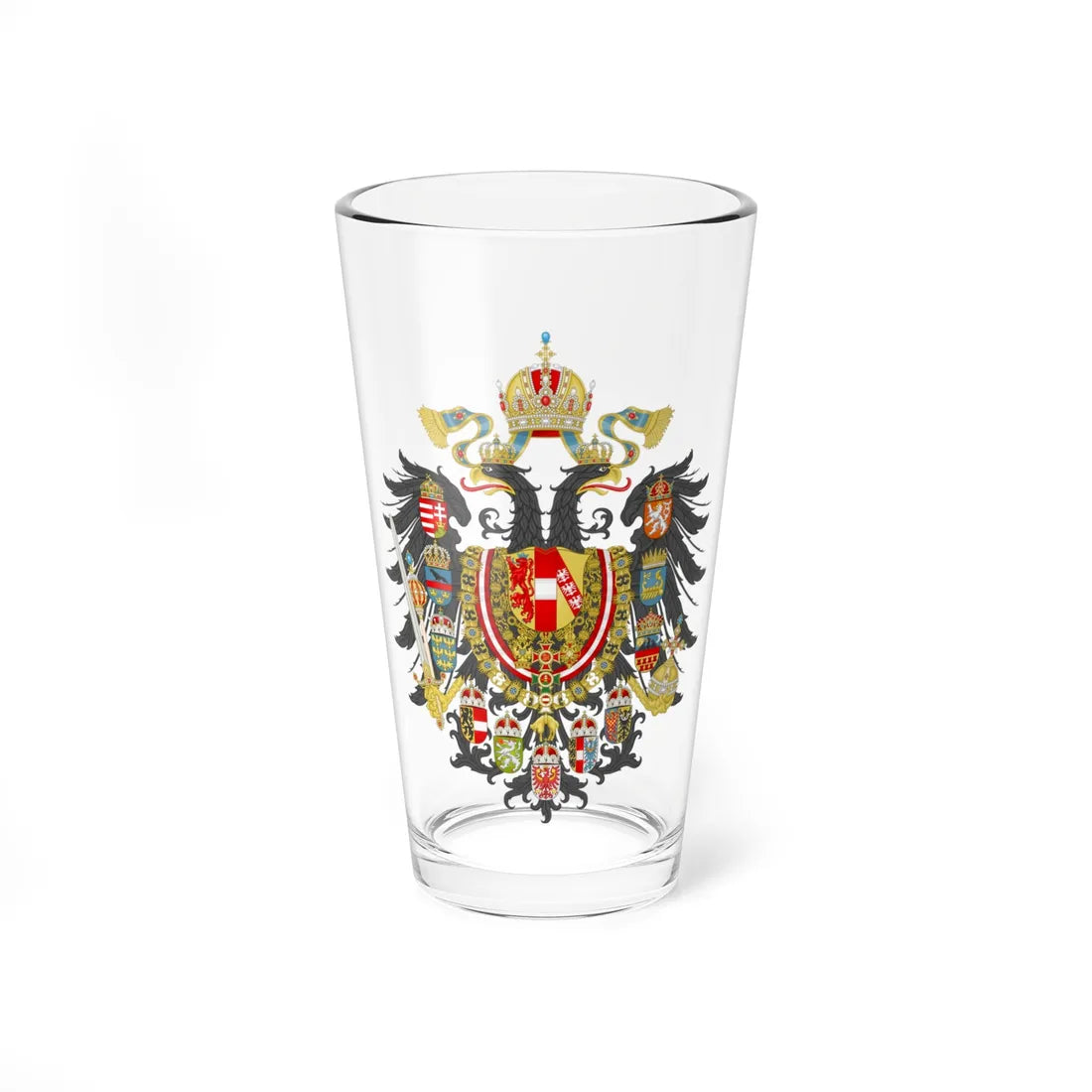 Imperial Coat of Arms of the Empire of Austria (Austria) (Coat of Arms) Pint Glass 16oz 16oz - Go Mug Yourself