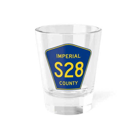 Imperial County S28 (California) (Road Sign) Shot Glass 1.5oz 1.5oz - Go Mug Yourself