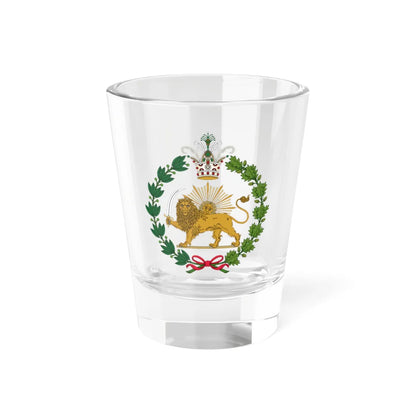 Imperial Emblem of the Qajar Dynasty Lion and Sun (Iran) (Coat of Arms) Shot Glass 1.5oz 1.5oz - Go Mug Yourself