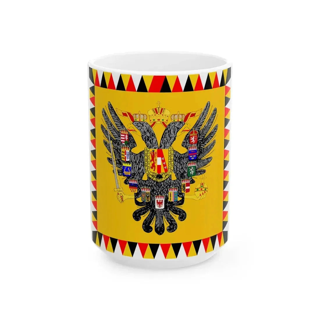 Imperial Standard of Austria 1828-Late 19th Century (Austria) White Coffee Mug 15oz - Go Mug Yourself