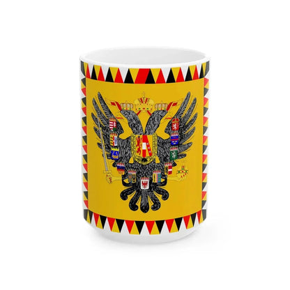 Imperial Standard of Austria 1828-Late 19th Century (Austria) White Coffee Mug 15oz - Go Mug Yourself
