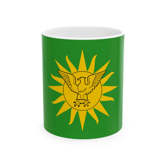 Imperial Standard of Bokassa I 1976-1979 (Central African Republic) White Coffee Mug-11oz-Go Mug Yourself