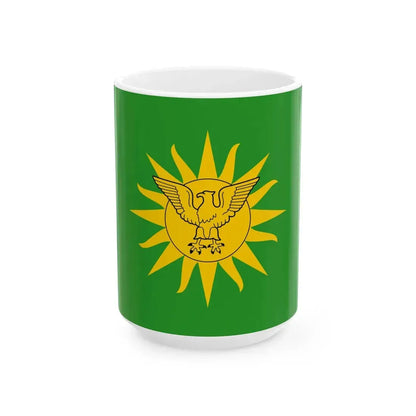 Imperial Standard of Bokassa I 1976-1979 (Central African Republic) White Coffee Mug 15oz - Go Mug Yourself