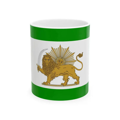 Imperial Standard of Mozaffar al-Din Shah Qajar 1896-1906 (Iran) White Coffee Mug 11oz - Go Mug Yourself