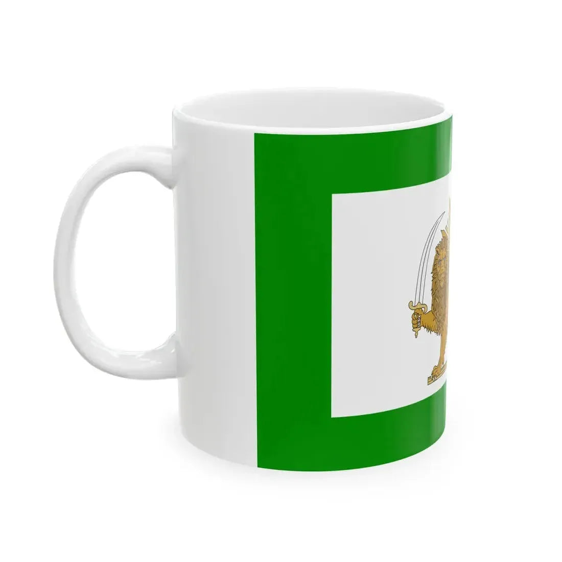 Imperial Standard of Mozaffar al-Din Shah Qajar 1896-1906 (Iran) White Coffee Mug - Go Mug Yourself