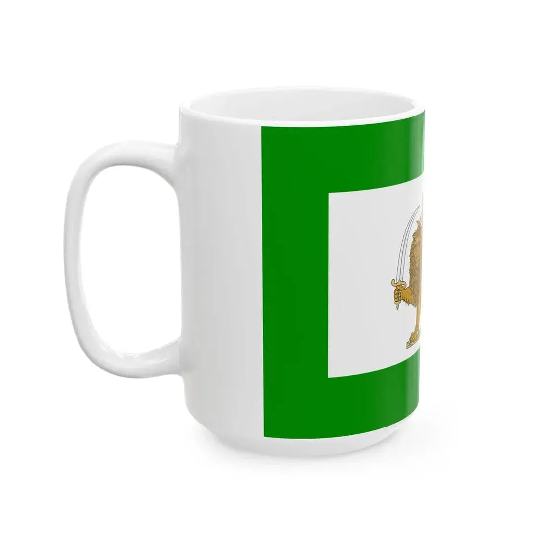 Imperial Standard of Mozaffar al-Din Shah Qajar 1896-1906 (Iran) White Coffee Mug - Go Mug Yourself