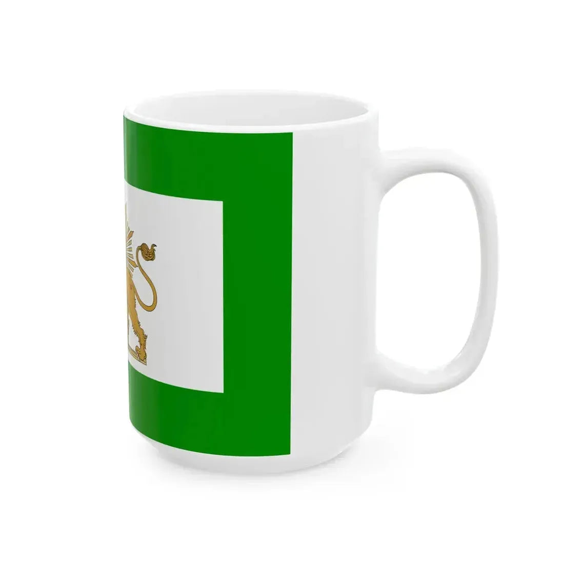 Imperial Standard of Mozaffar al-Din Shah Qajar 1896-1906 (Iran) White Coffee Mug - Go Mug Yourself