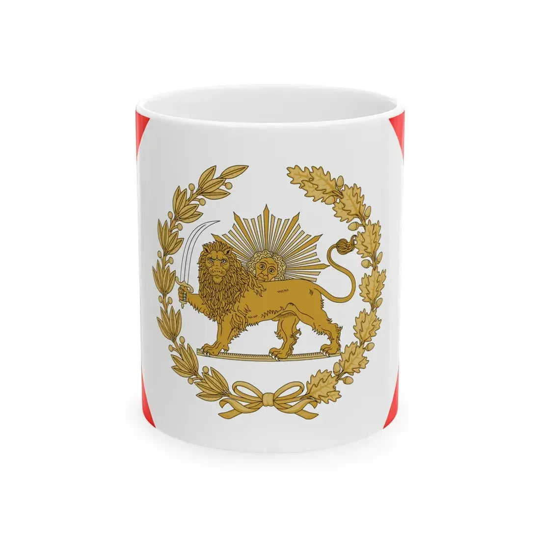 Imperial Standard of Naser al-Din Shah Qajar 1848-1896 (Iran) White Coffee Mug 11oz - Go Mug Yourself