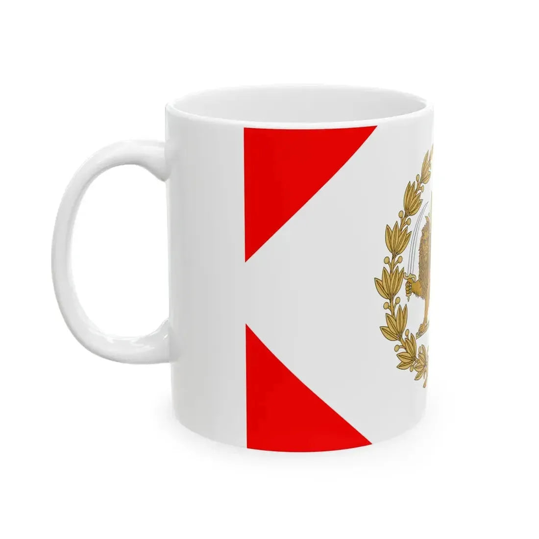Imperial Standard of Naser al-Din Shah Qajar 1848-1896 (Iran) White Coffee Mug - Go Mug Yourself