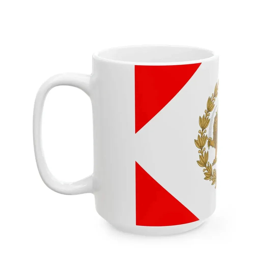 Imperial Standard of Naser al-Din Shah Qajar 1848-1896 (Iran) White Coffee Mug - Go Mug Yourself