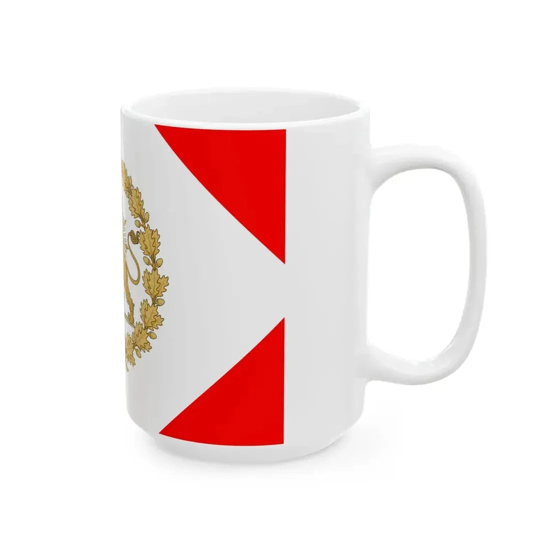 Imperial Standard of Naser al-Din Shah Qajar 1848-1896 (Iran) White Coffee Mug - Go Mug Yourself