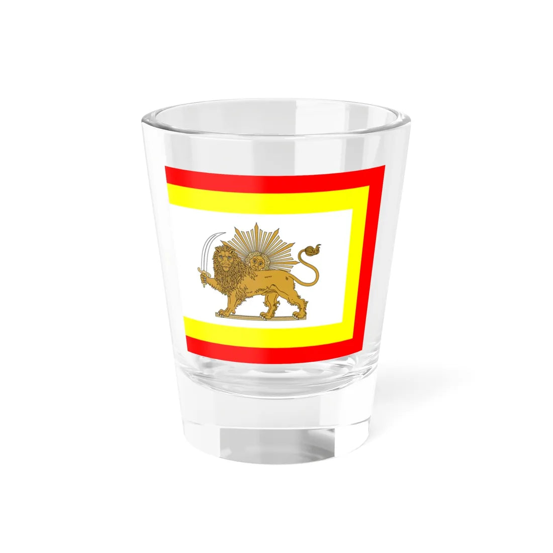 Imperial Standard of Persia 1906-1910 (Iran) Shot Glass 1.5oz 1.5oz - Go Mug Yourself
