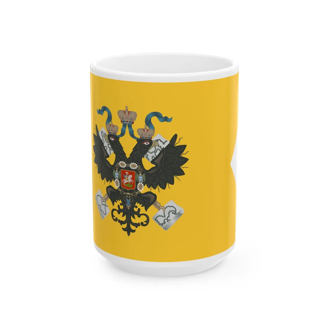 Imperial Standard of the Empress of Russia (Estonia) White Coffee Mug 15oz - Go Mug Yourself