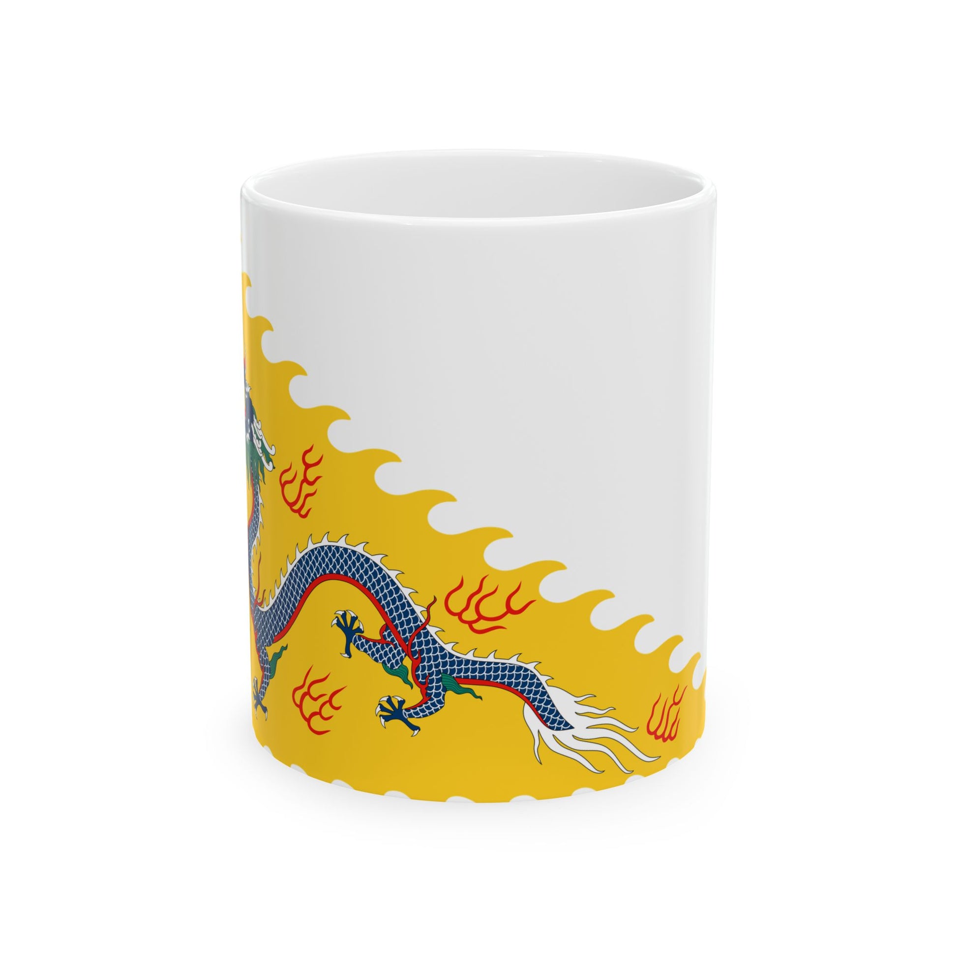 Imperial standard of the Qing Emperor (China) White Coffee Mug-11oz-Go Mug Yourself