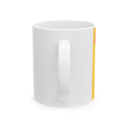 Imperial standard of the Qing Emperor (China) White Coffee Mug-Go Mug Yourself
